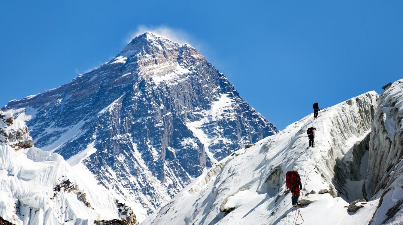 A snowy Mount Everest